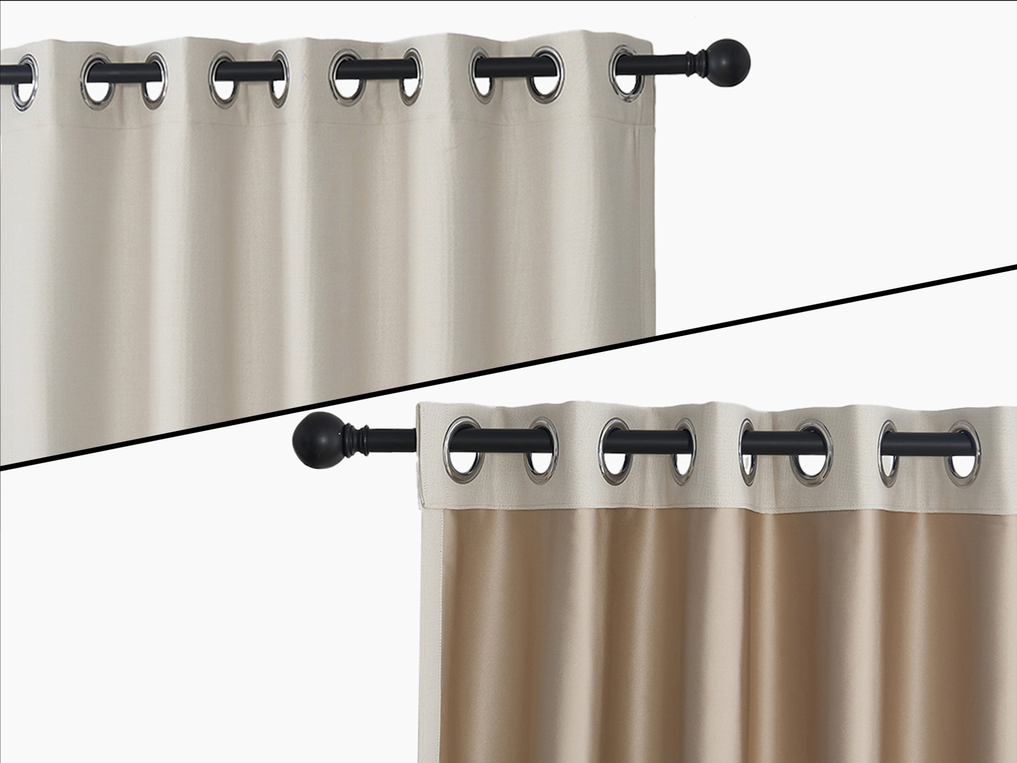 grommet curtains heading