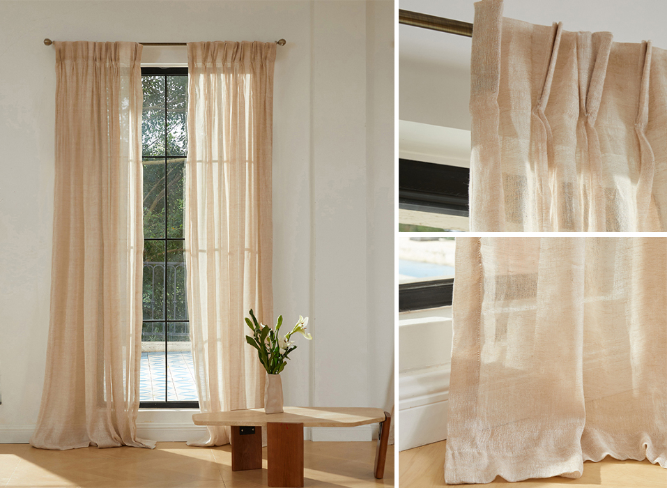 sheer curtains as the base layer