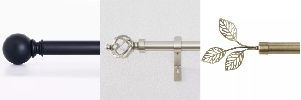 curtain rod finials style