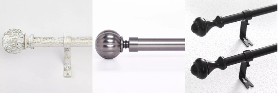 choose curtain rod finials