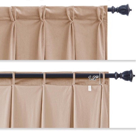 thehues double pinch pleat curtains