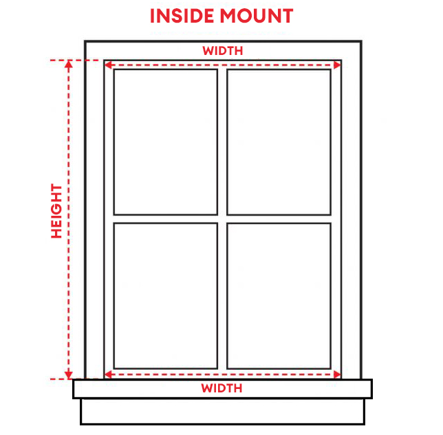 measure inside mount blinds