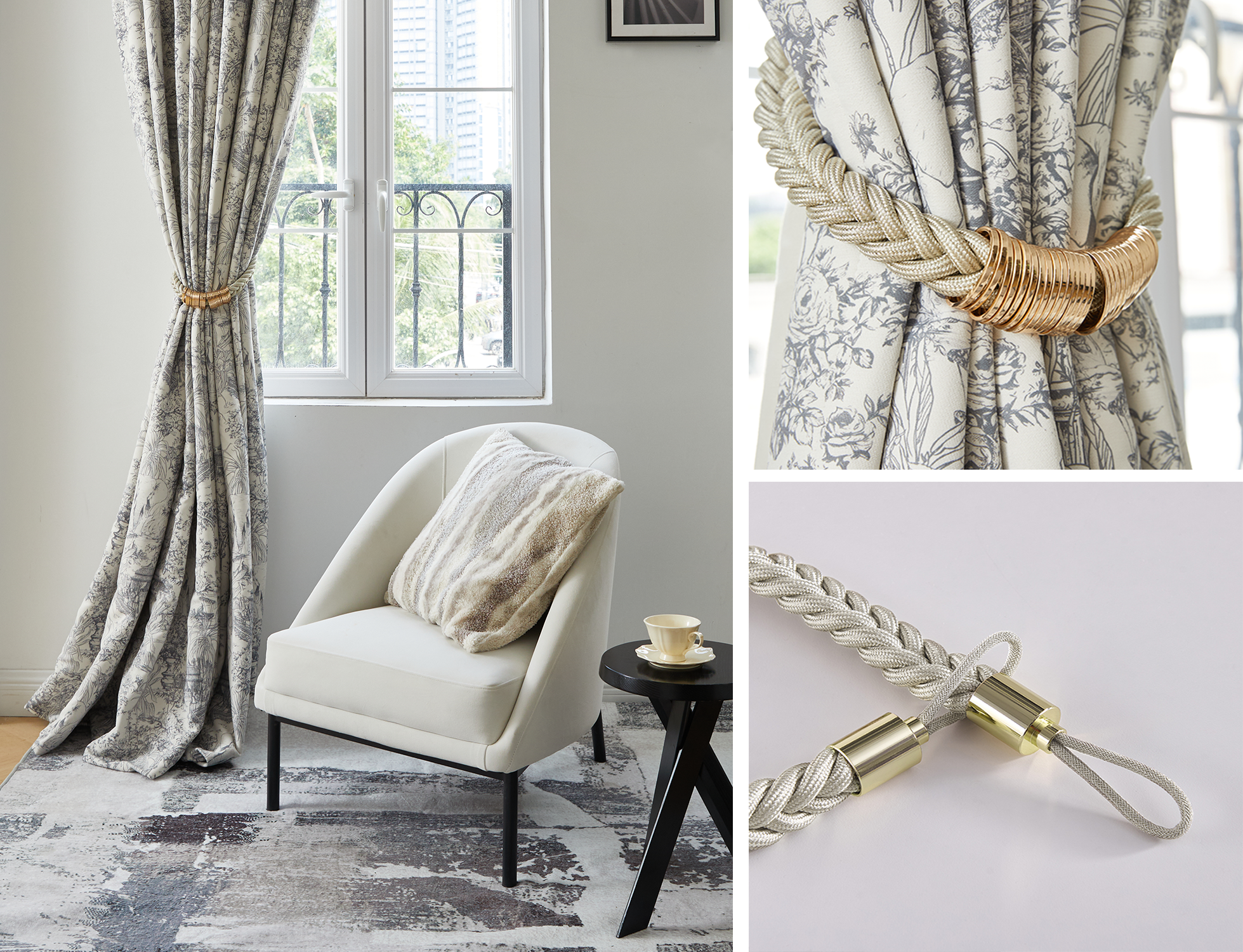 different ways to tie back curtains