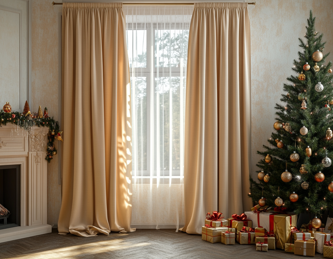 the perfect custom christmas curtain